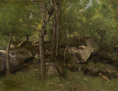 In the Forest of Fontainebleau by Jean Baptiste Camille Corot